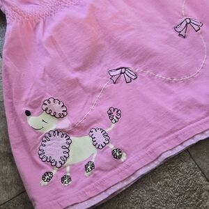 Adorable Pink Poodle Kids Casual Dress